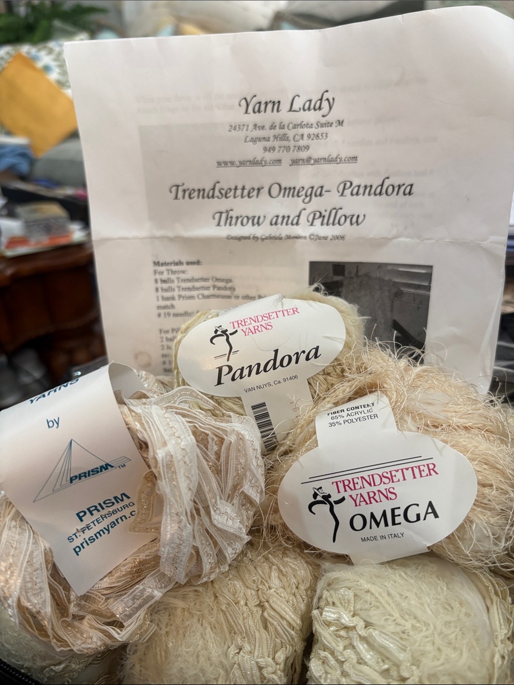 Prism and Trendsetter Pandora & Omega Neutral Beige Decorative Throw Pillow Kit